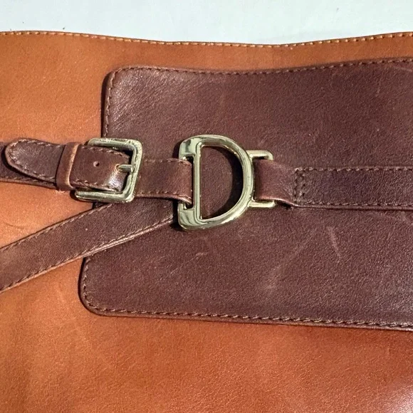 Cole Haan x Nike Air Poppy Bit Two-Tone Brown Heeled Leather Boots Size 9.5 - Picture 9 of 13